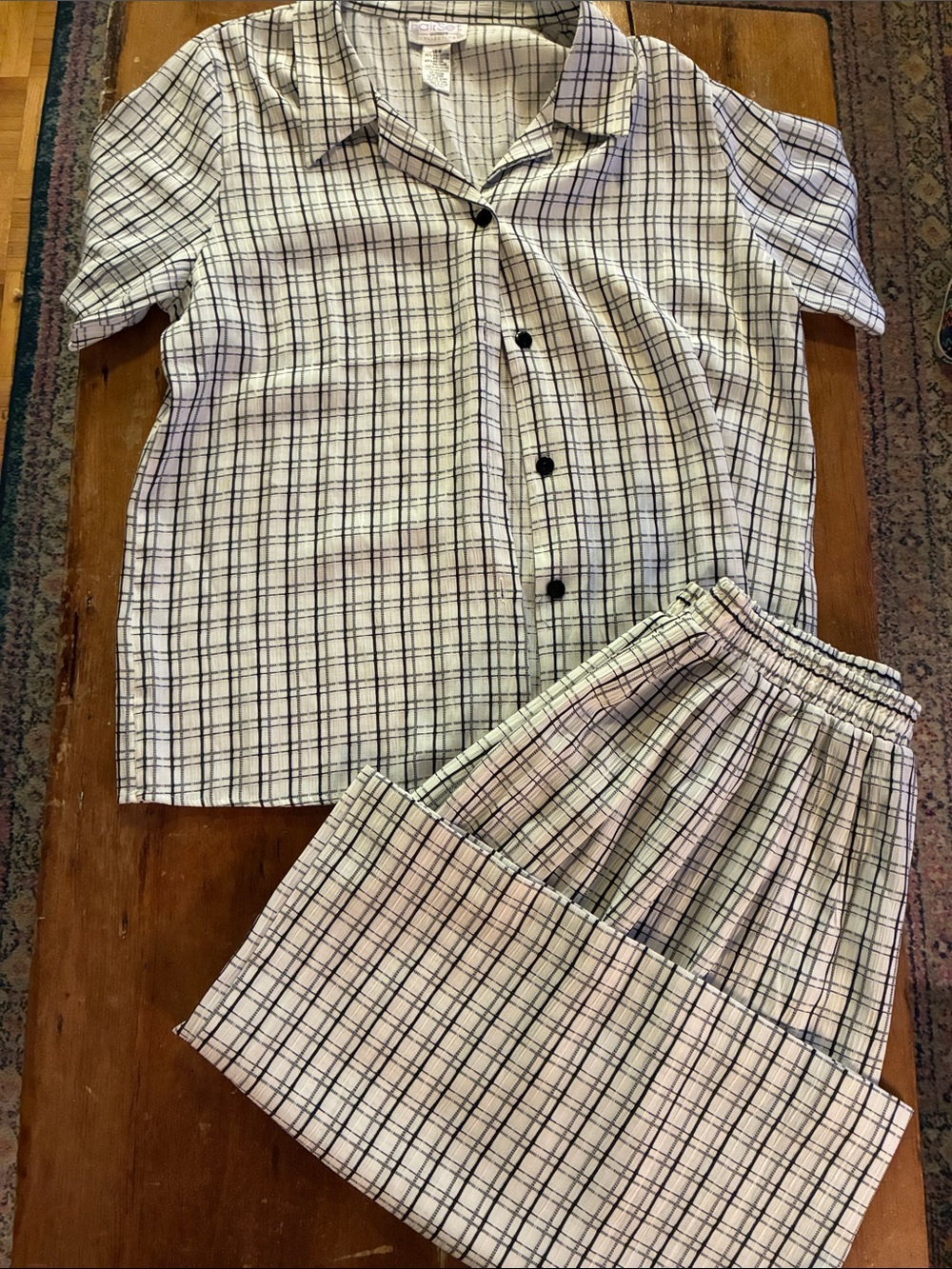 Vintage FairSet Plaid Two Piece Skirt Set Plus Size 16W 18W